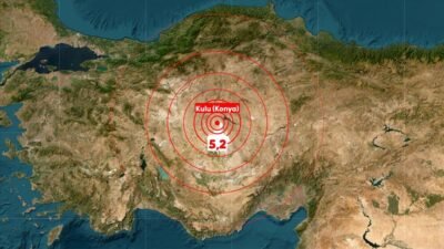 Konya'nın Kulu ilçesinde saat 15.46'da 5,2 büyüklüğünde deprem meydana geldi.